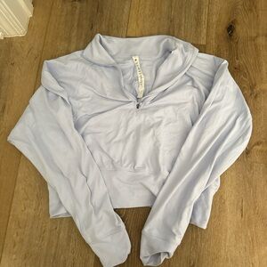 Women's Light Blue Quarter-Zip Top